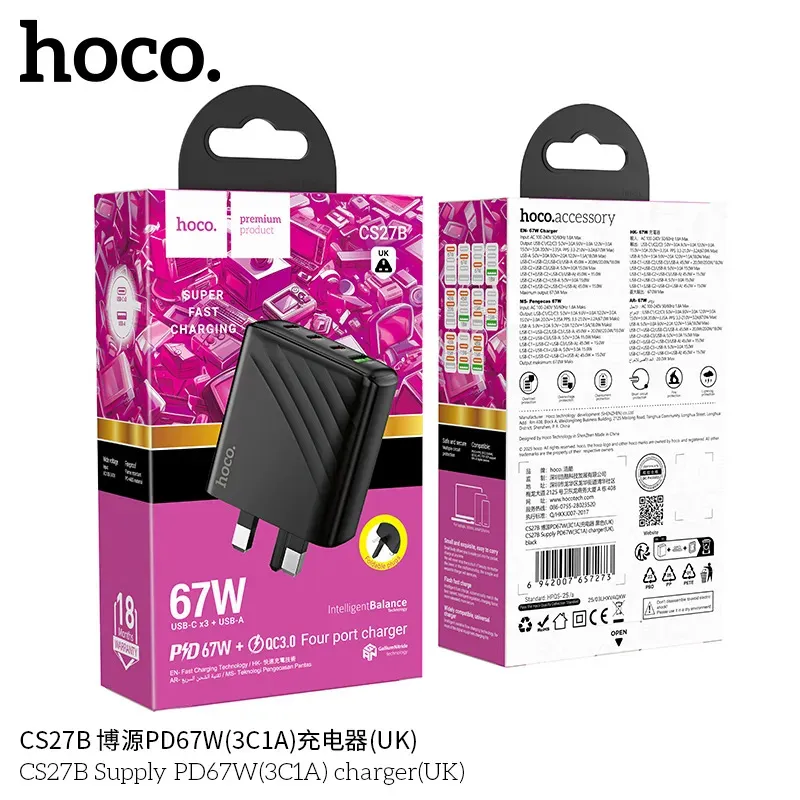 Củ Sạc PD67W Hoco CS27B Supply (UK)