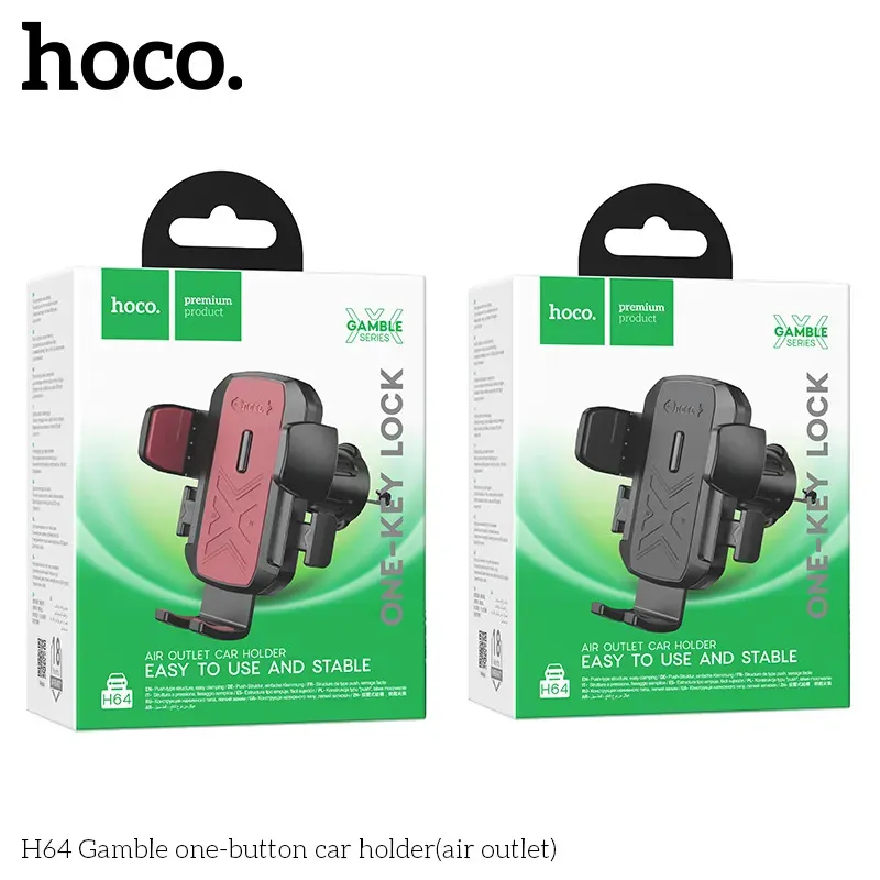 Giá Đỡ Ô Tô Hoco H64 Gamble One-button (Air Outlet)