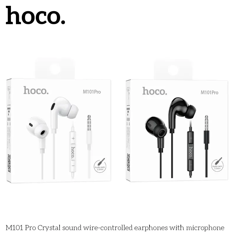 Tai Nghe Có Dây 3.5mm Hoco M101 Pro Crystal sound wire-controlled