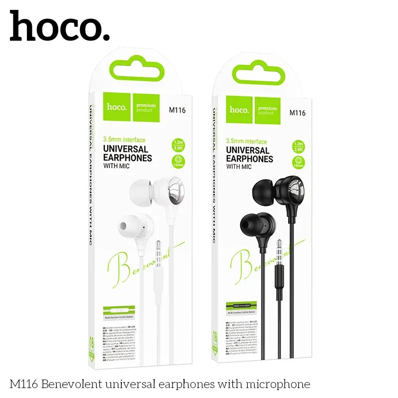 Tai Nghe Có Dây 3.5mm Hoco M116 Benevolent universal