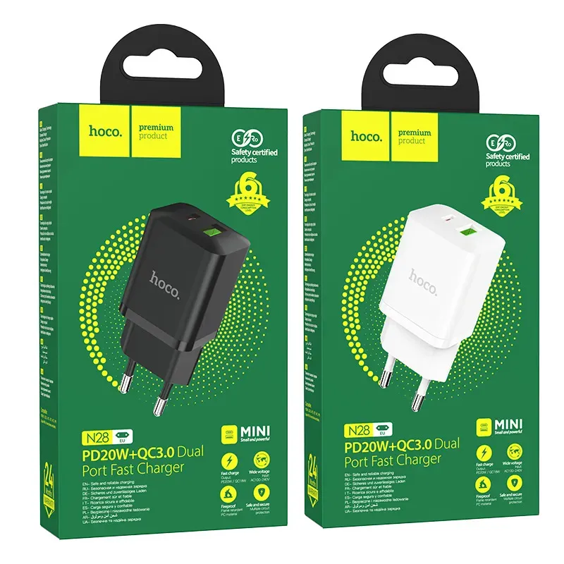 Củ Sạc PD20W+QC3.0 Hoco N28 Founder (EU)