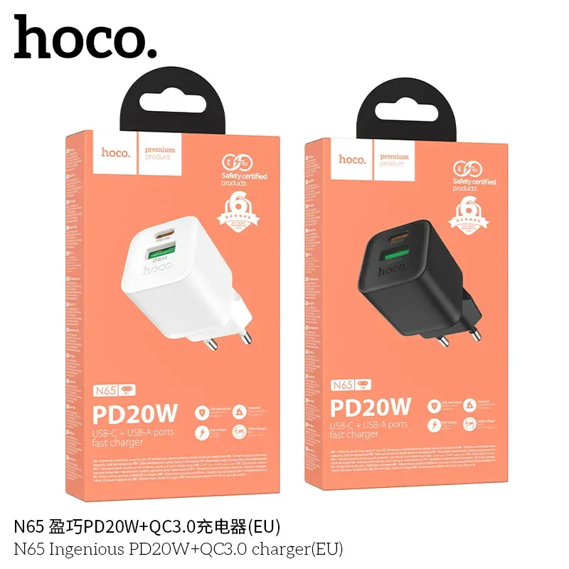 Củ Sạc PD20W+QC3.0 Hoco N65 Ingenious (EU)
