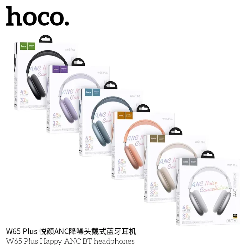 Tai Nghe Bluetooth Chụp Tai Hoco W65 Plus Happy ANC
