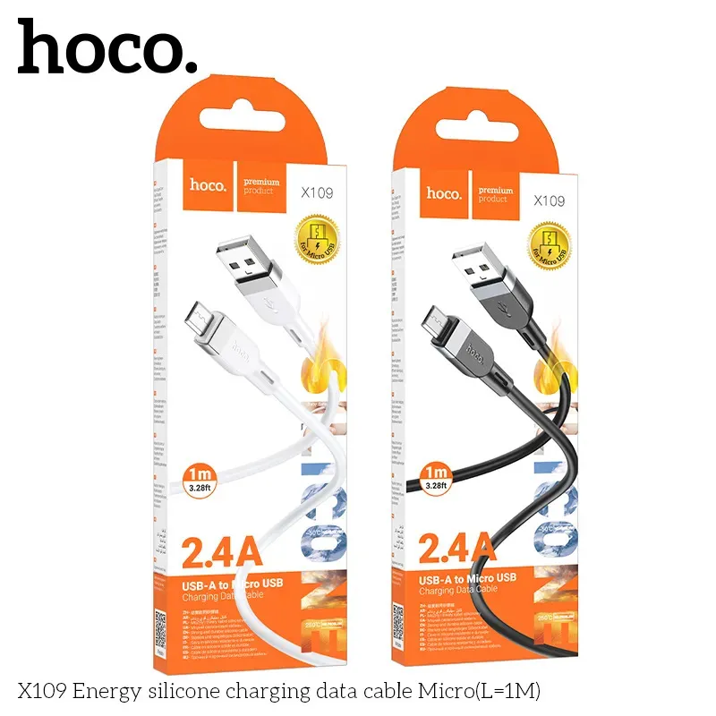 Cáp Sạc Micro Hoco X109 Silicon Energy 1M