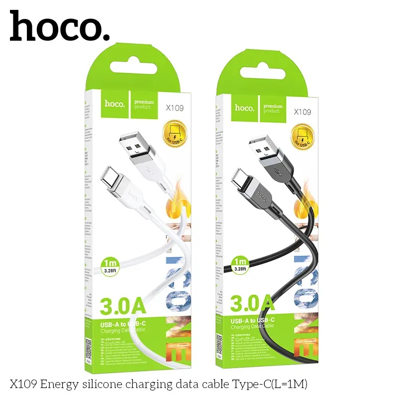 Cáp Sạc Type-C Hoco X109 Silicon Energy 1M