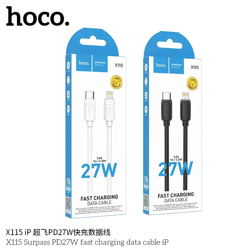 Cáp Sạc PD iP Hoco X115 Surpass 27W