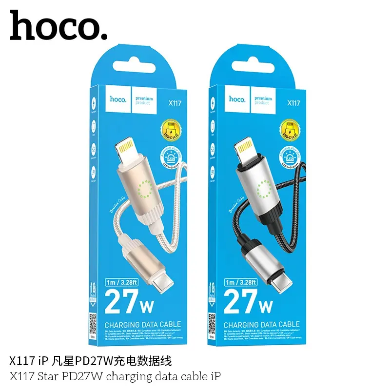 Cáp Sạc PD iP Hoco X117 Star 27W