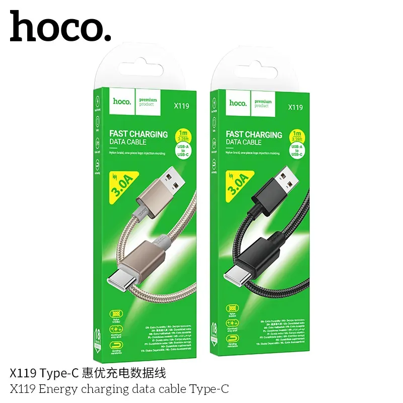 Cáp Sạc Type-C Hoco X119 Energy Packaged