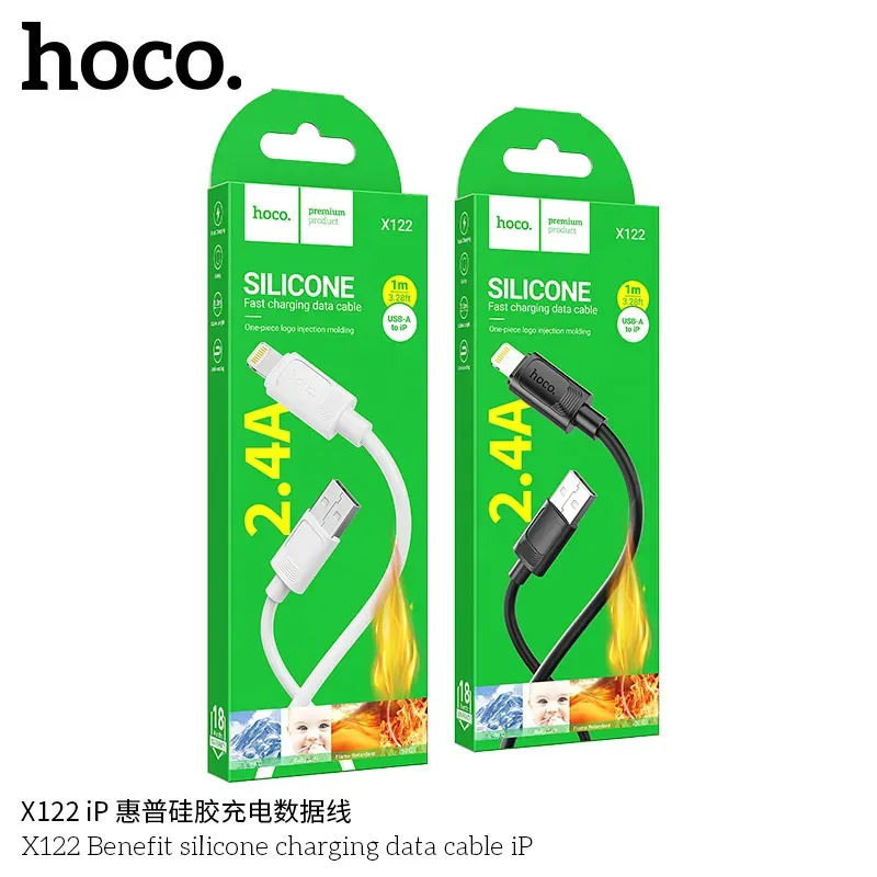 Cáp Sạc iP Hoco X122 Silicon Benefit PD27W unpackaged