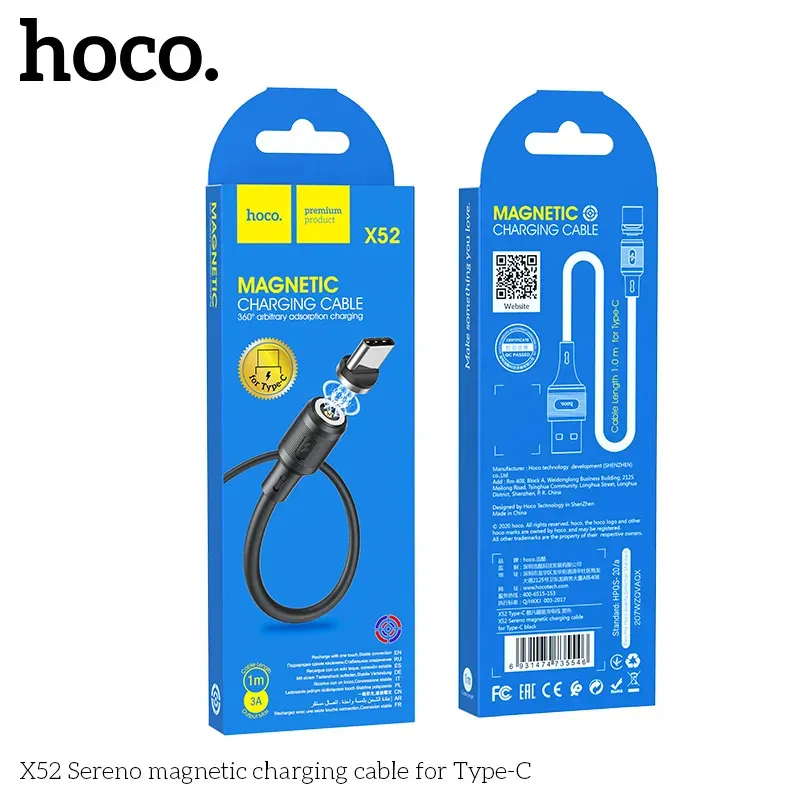Cáp Sạc Type-C Hoco X52 Sereno Magnetic