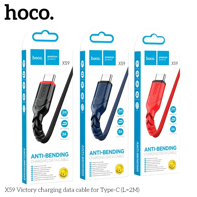 Cáp Sạc Type-C to Type-C Hoco X59 Victory 60W L=2M