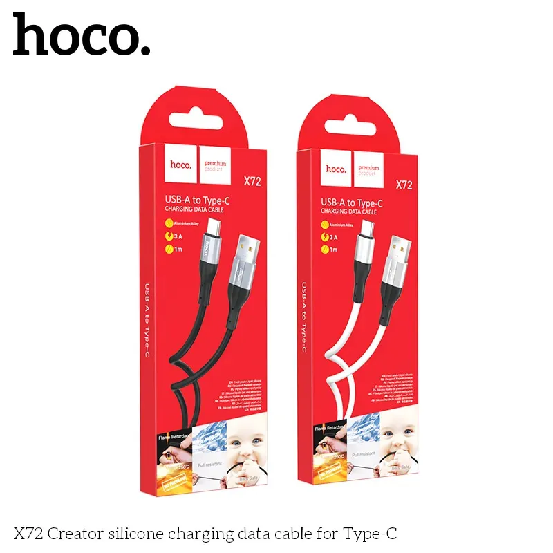 Cáp Sạc Type-C Hoco X72 Silicon Creator