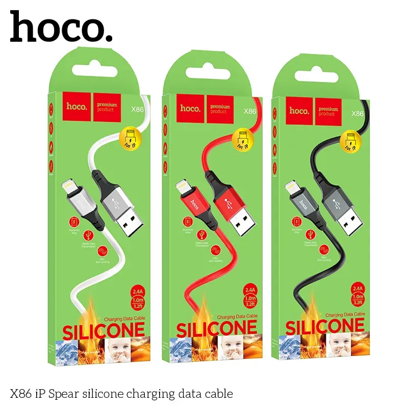 Cáp Sạc iP Hoco X86 Silicon Spear