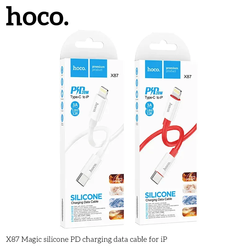 Cáp Sạc iP Hoco X87 Silicon Magic PD