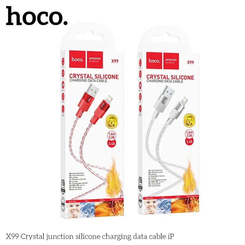Cáp Sạc iP Hoco X99 Silicon Crystal Junction