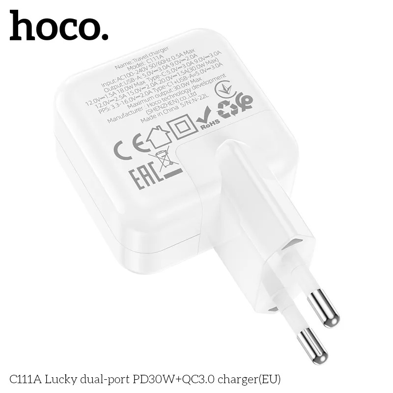 củ sạc hai cổng PD30W giá đại lý