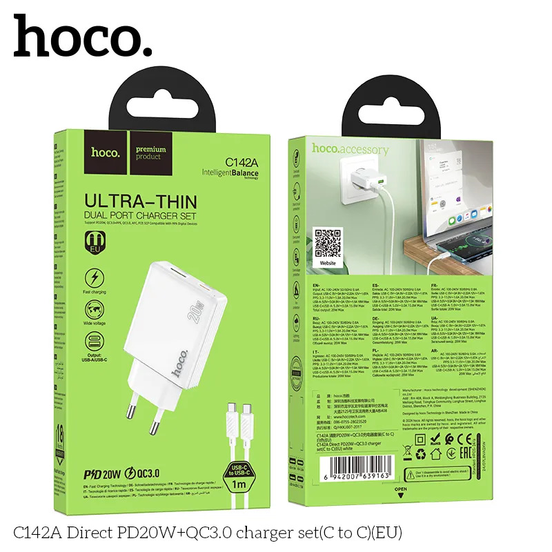 bộ sạc Hoco C142A giá sỉ cho shop bán buôn