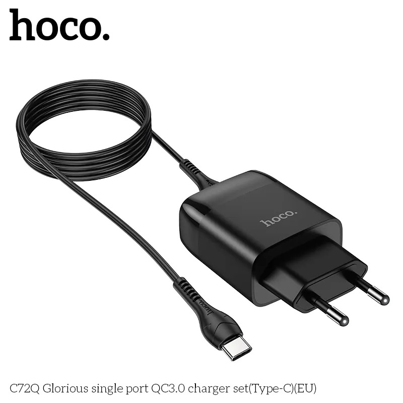 bộ sạc kèm cáp type-c hoco c72q phân phối giá sỉ