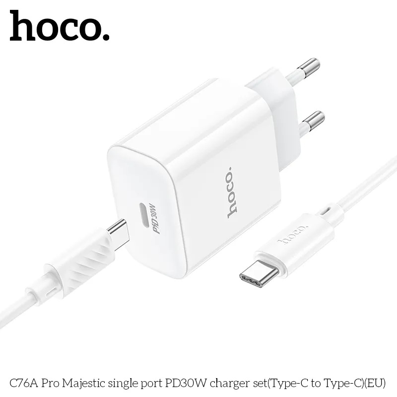 bộ sản phẩm sạc nhanh hoco c76a pro pd30w cho đại lý