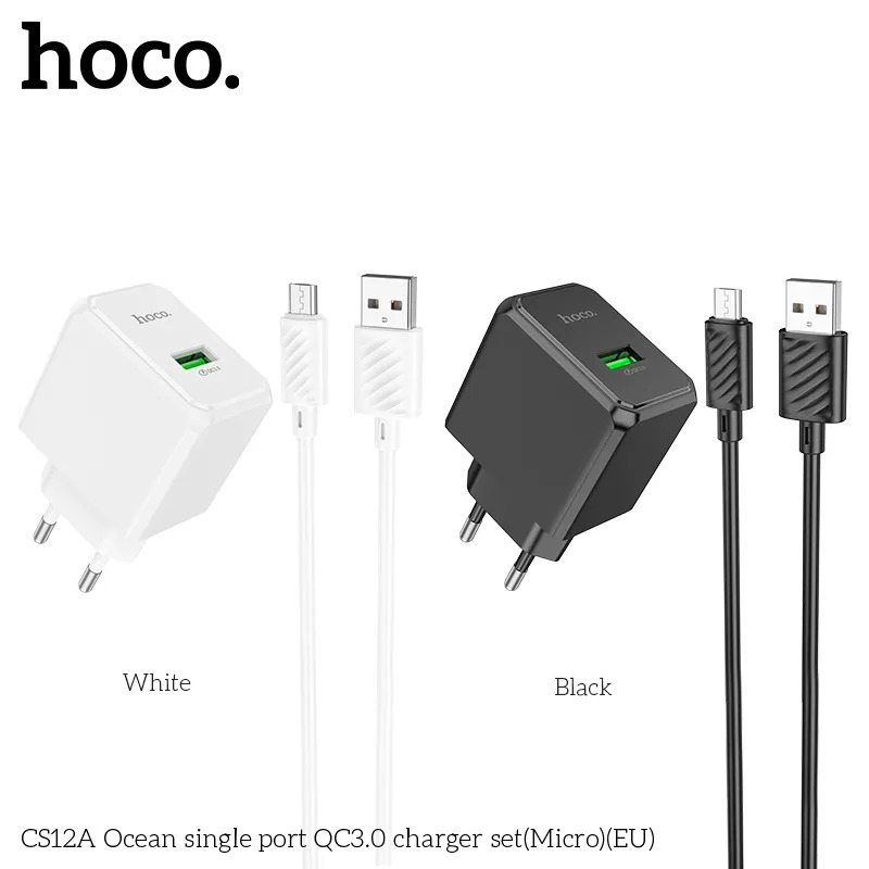 bộ sạc kèm dây micro giá sỉ Hoco CS12