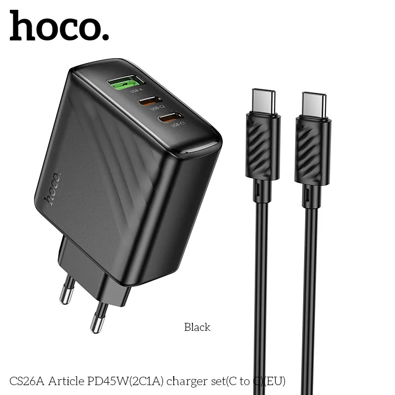 bộ sạc kèm dây C to C Hoco CS26B giá sỉ