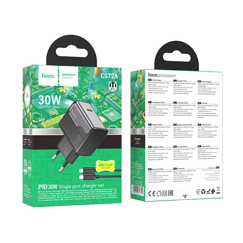 bỏ sỉ bộ sạc cáp hoco pd30w chính hãng