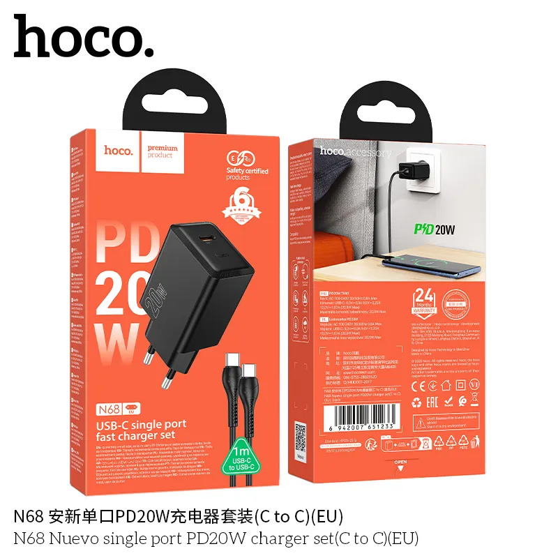 đánh giá bộ sạc c to c hoco n68 cho shop bán lẻ