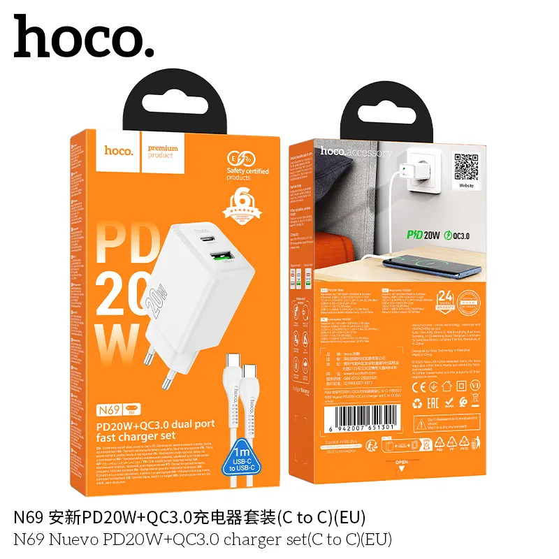 bỏ sỉ bộ sạc hoco n69 cho đại lý uy tín