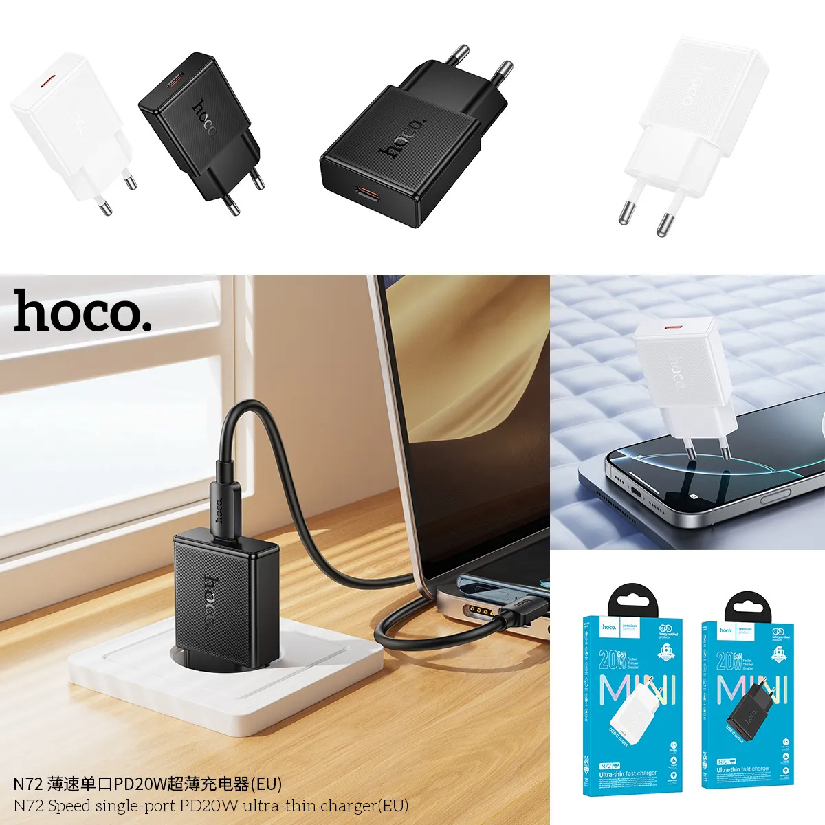củ sạc nhanh PD20W Hoco N72 giá sỉ
