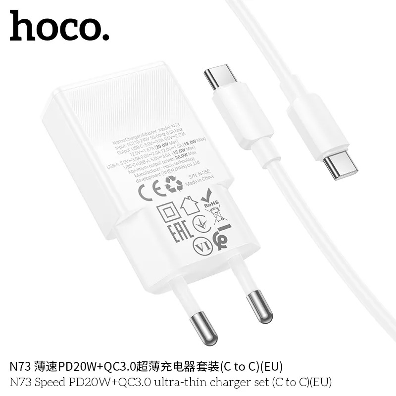 bộ sạc siêu mỏng bỏ sỉ hoco n73