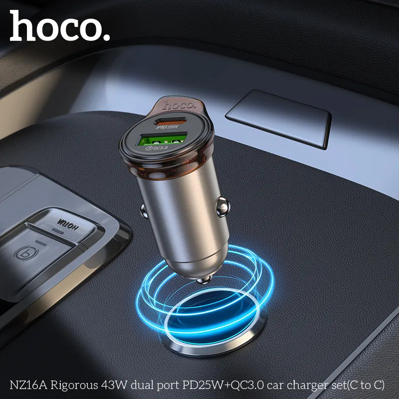 tẩu sạc ô tô Hoco NZ16A PD QC3.0 đại lý