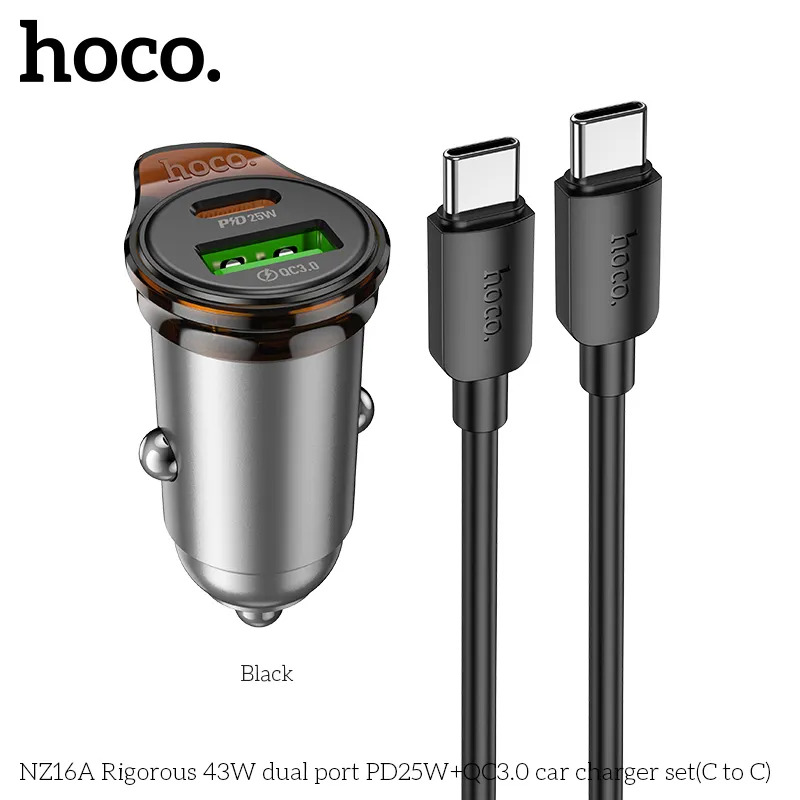 tẩu sạc ô tô Hoco NZ16A bảo vệ an toàn