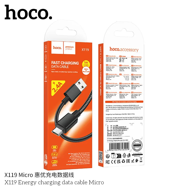 cáp sạc hoco chính hãng giá đại lý