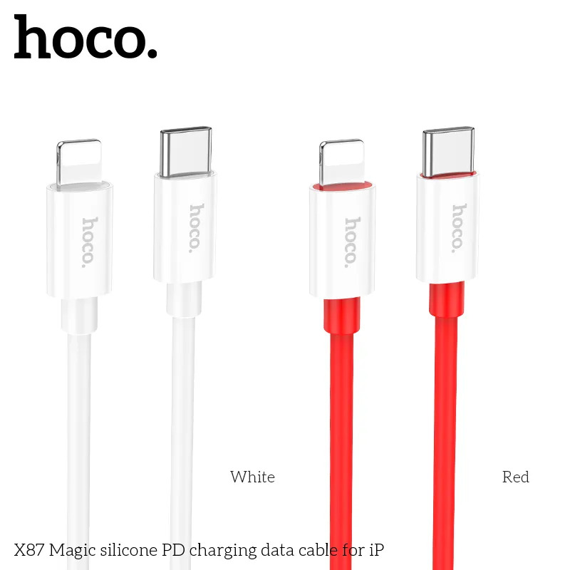 shop online cáp sạc silicon hoco x87