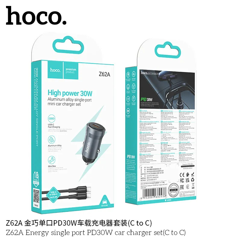 tẩu sạc ô tô hoco z62a energy pd30w cho shop sỉ