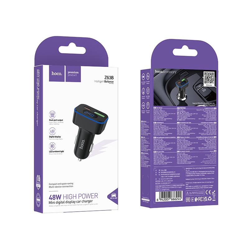 Tẩu Sạc Ô tô Hoco Z63B Energy PD48W