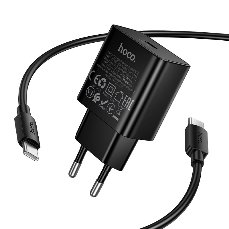 bán sỉ Bộ Sạc Kèm Dây C to C Hoco N76 PD25W (EU)