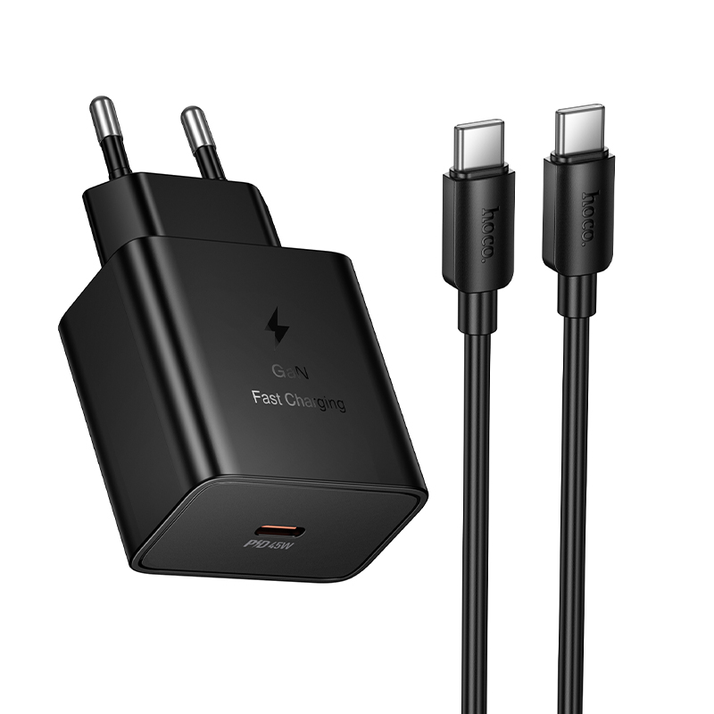 Bộ Sạc Kèm Dây C to C Hoco N77 PD45W (EU)