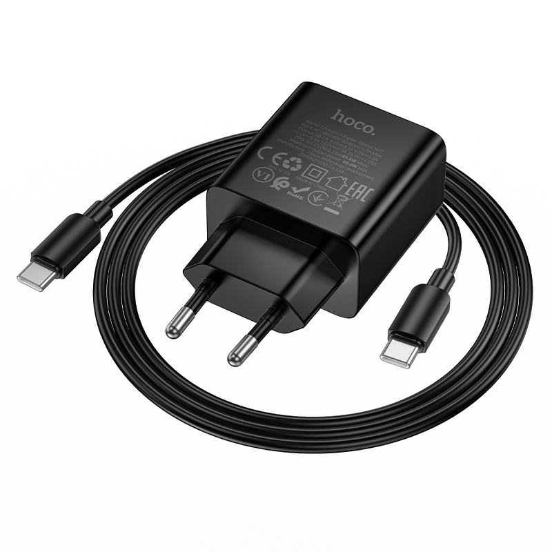 bán buôn Bộ Sạc Kèm Dây C to C Hoco N77 PD45W (EU)