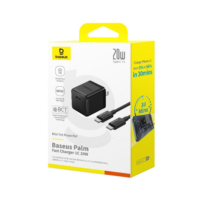 Bộ Sạc Type-C to Type-C Baseus Palm P10111603113-01 20w