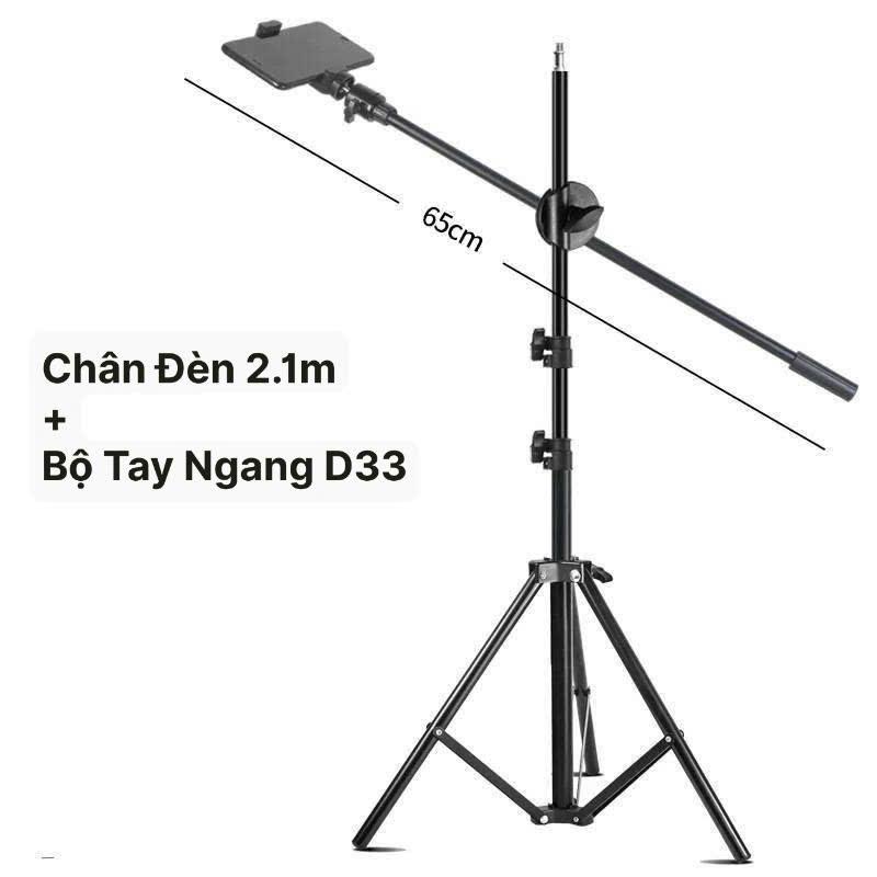 Combo Giá Đỡ Quay Video Chụp Ảnh Topshot D33 Kèm Gậy 2.1m