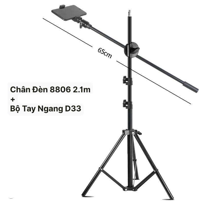 Combo Giá Đỡ Quay Video Chụp Ảnh Topshot D33 Kèm Gậy 8806 2.1m