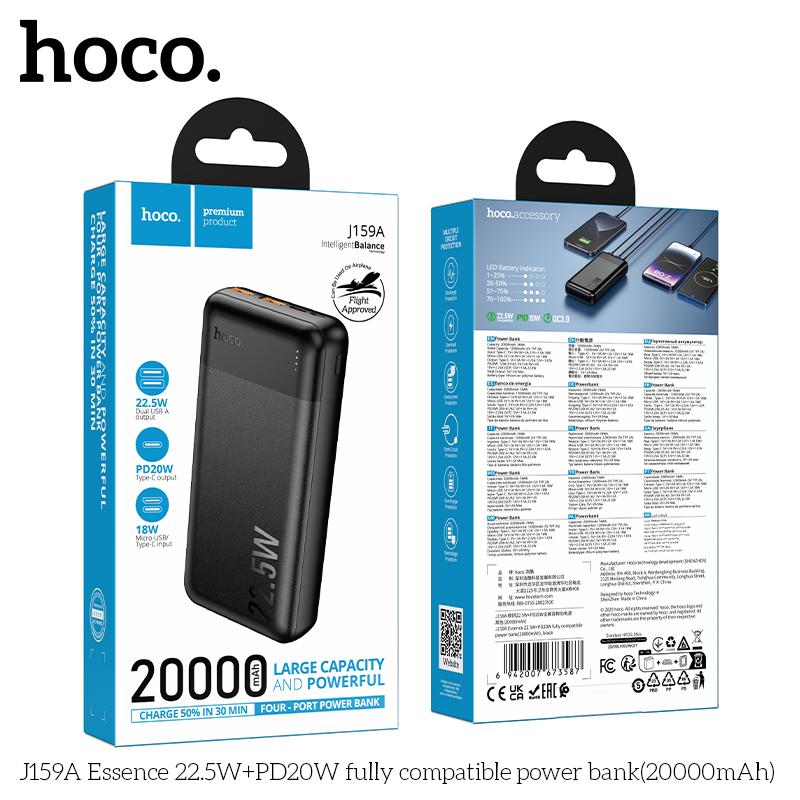 Pin Dự Phòng Hoco J159A Stability 20000mAh