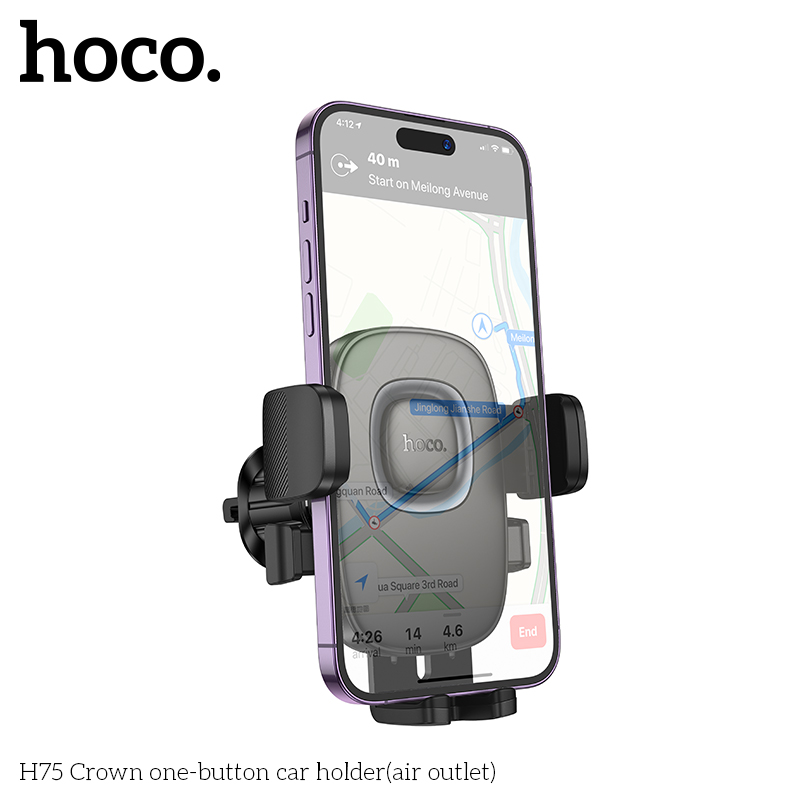 Giá Đỡ Ô Tô Hoco H75 Crown One-button (Air Outlet)