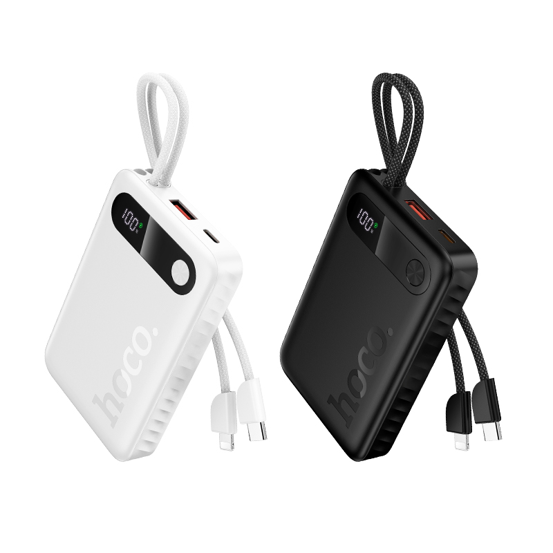 Pin Dự Phòng Hoco J171 Full Power 22.5W+PD20W tương thích đầy đủ kèm 2 cáp 10000mAh