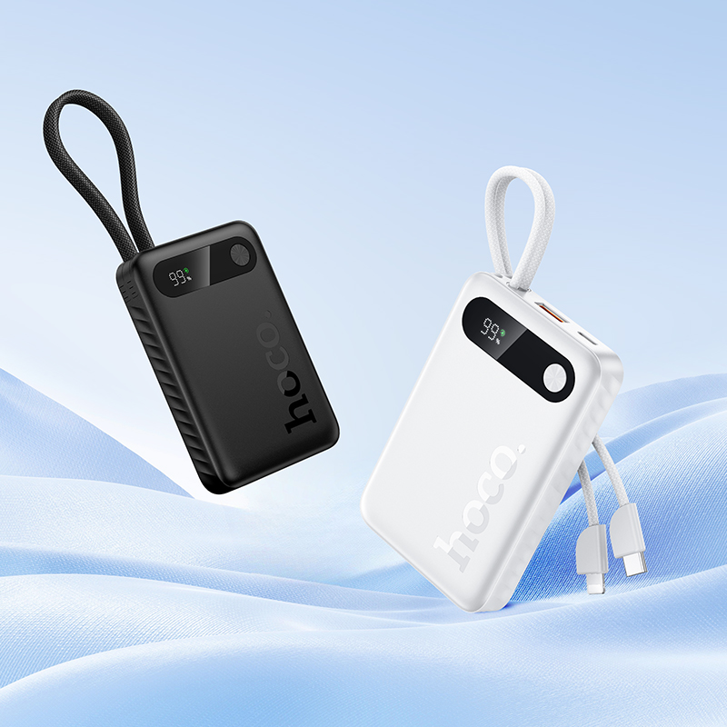 Pin Dự Phòng Hoco J171 Full Power 22.5W+PD20W tương thích đầy đủ kèm 2 cáp 10000mAh giá tốt