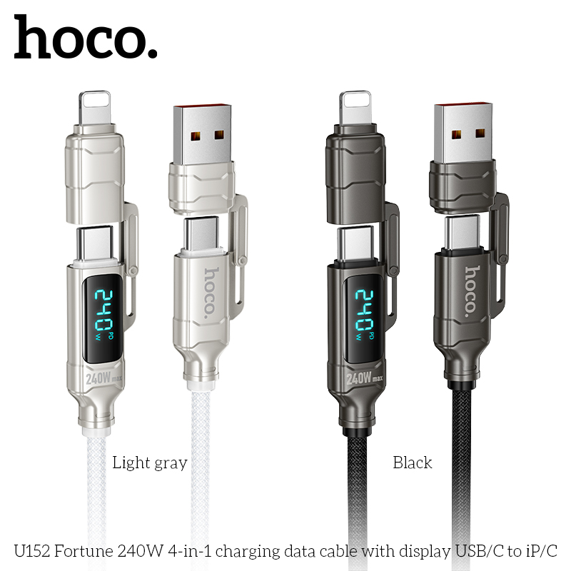 Cáp Sạc Type-C to Type-C Hoco U152 Joy 240W 4-in-1 USB/C to iP/C giá tốt