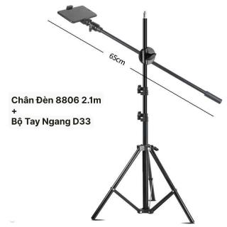 Combo Giá Đỡ Quay Video Chụp Ảnh Topshot D33 Kèm Gậy 8806 2.1m