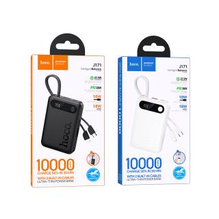 Pin Dự Phòng Hoco J171 Full Power 22.5W+PD20W tương thích đầy đủ kèm 2 cáp 10000mAh