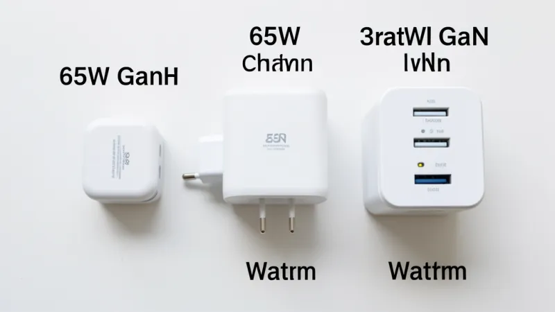 So sánh 3 củ sạc GaN 65W khác nhau - kích thước và cổng sạc